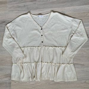 Boutique Babydoll Tiered Top Size S